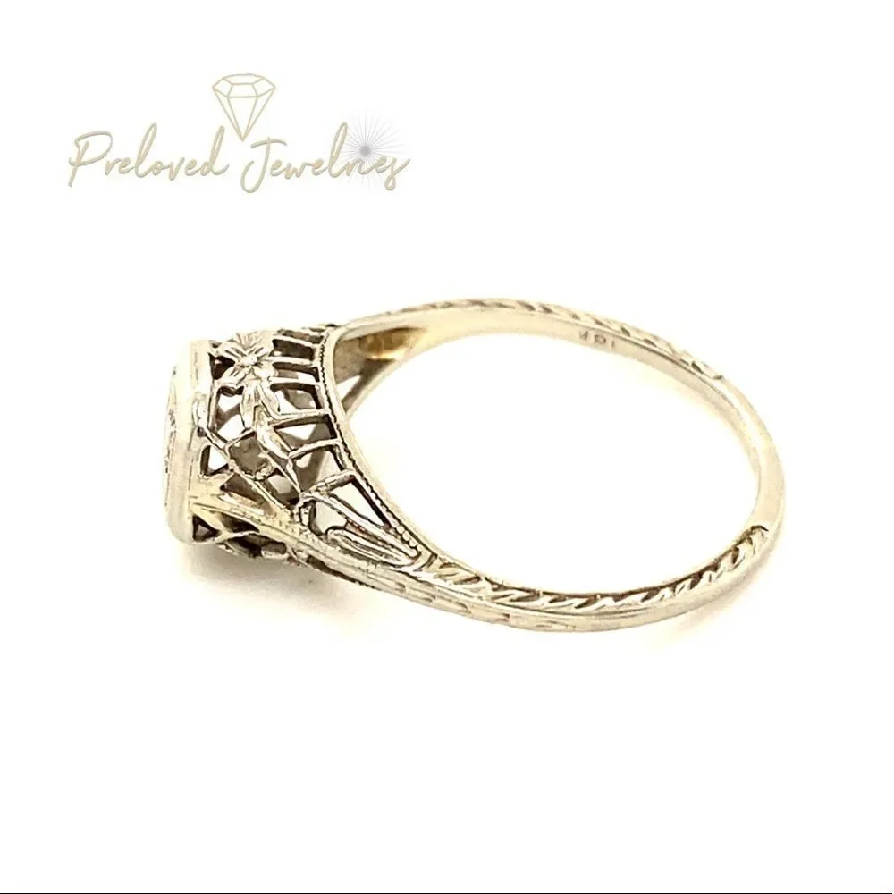 ‎Vintage 18k Diamond Ring